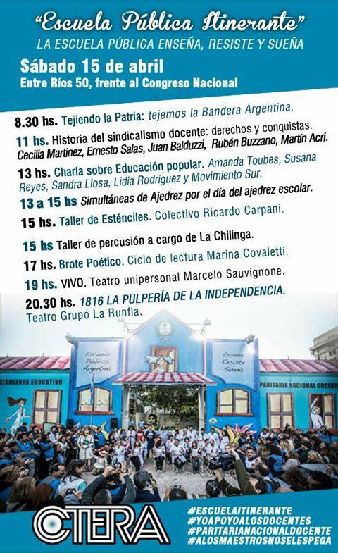 Escuela Pública Itinerante #sábado 15/04