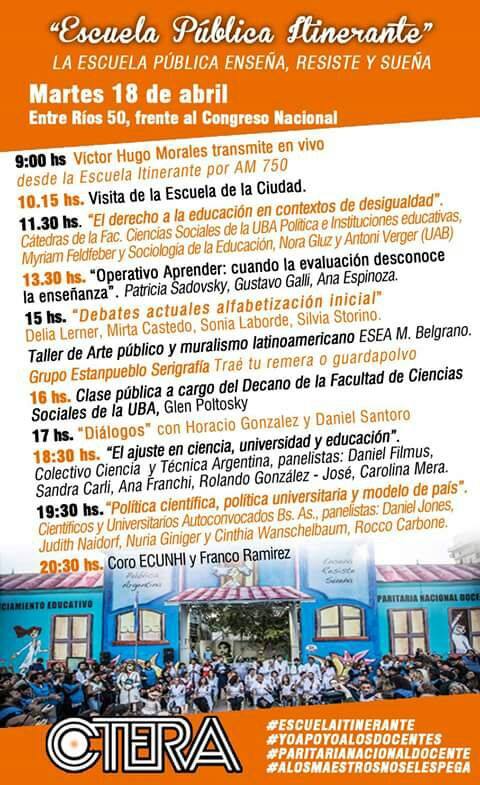 Escuela Pública Itinerante #martes 18/04