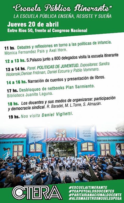 Escuela Pública Itinerante #jueves 20/04