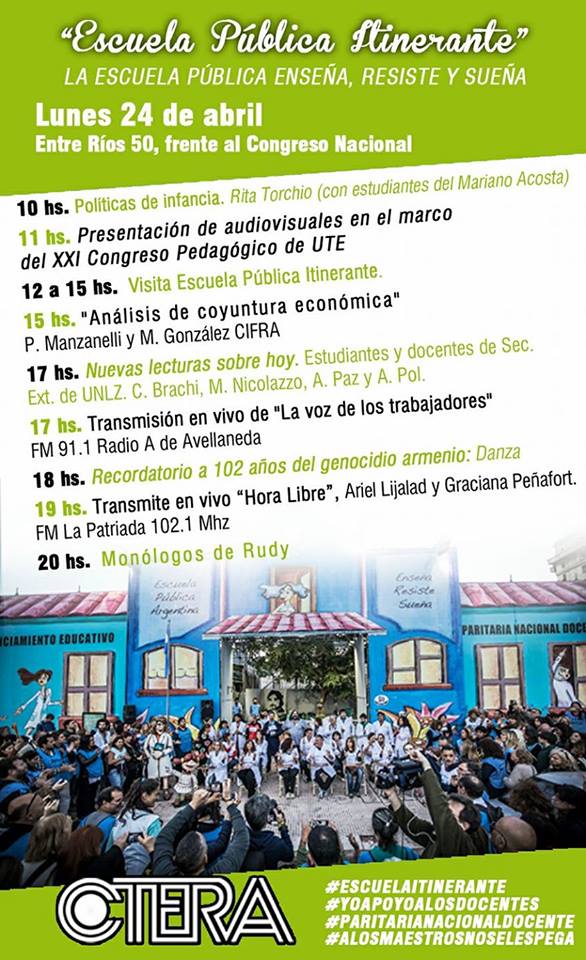 Escuela Pública Itinerante #lunes 24/04