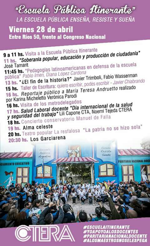 Escuela Pública Itinerante #viernes 28/04