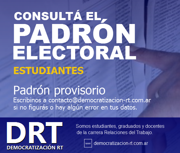 ¡ATENCIÓN! Padrón de Estudiantes #EleccionesFsoc2017