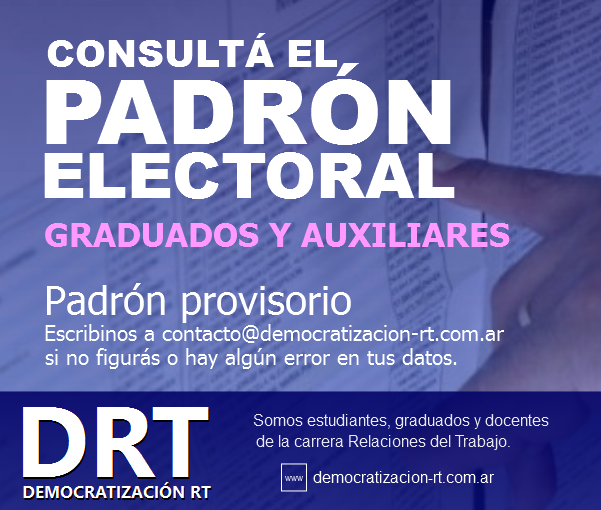 ¡ATENCIÓN! Padrón de Graduados y Auxiliares #EleccionesFsoc2017