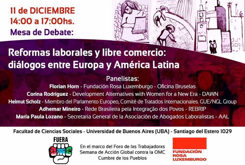 Reformas laborales y libre comercio: diálogos entre Europa y América Latina – #FueraOMC