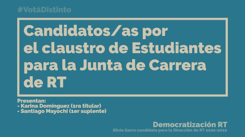 📽 Estudiantes para Junta de Carrera 2020-2022 – Karina Dominguez / Santiago Mayochi