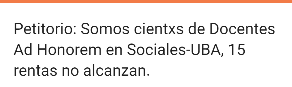 ❗Apoyo al petitorio de la AGD Sociales por los y las Ad-honorem