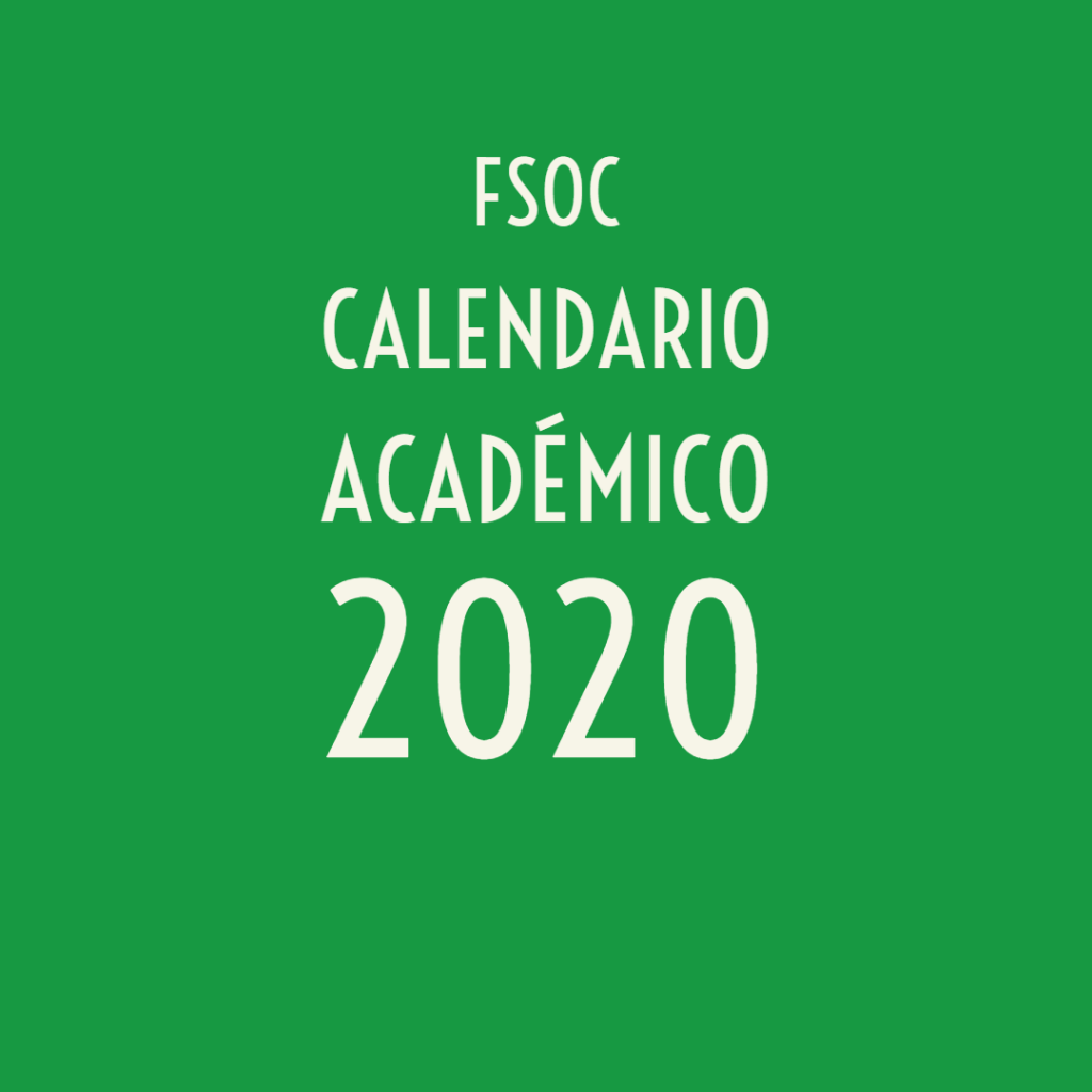 🗓 Calendario académico 2020
