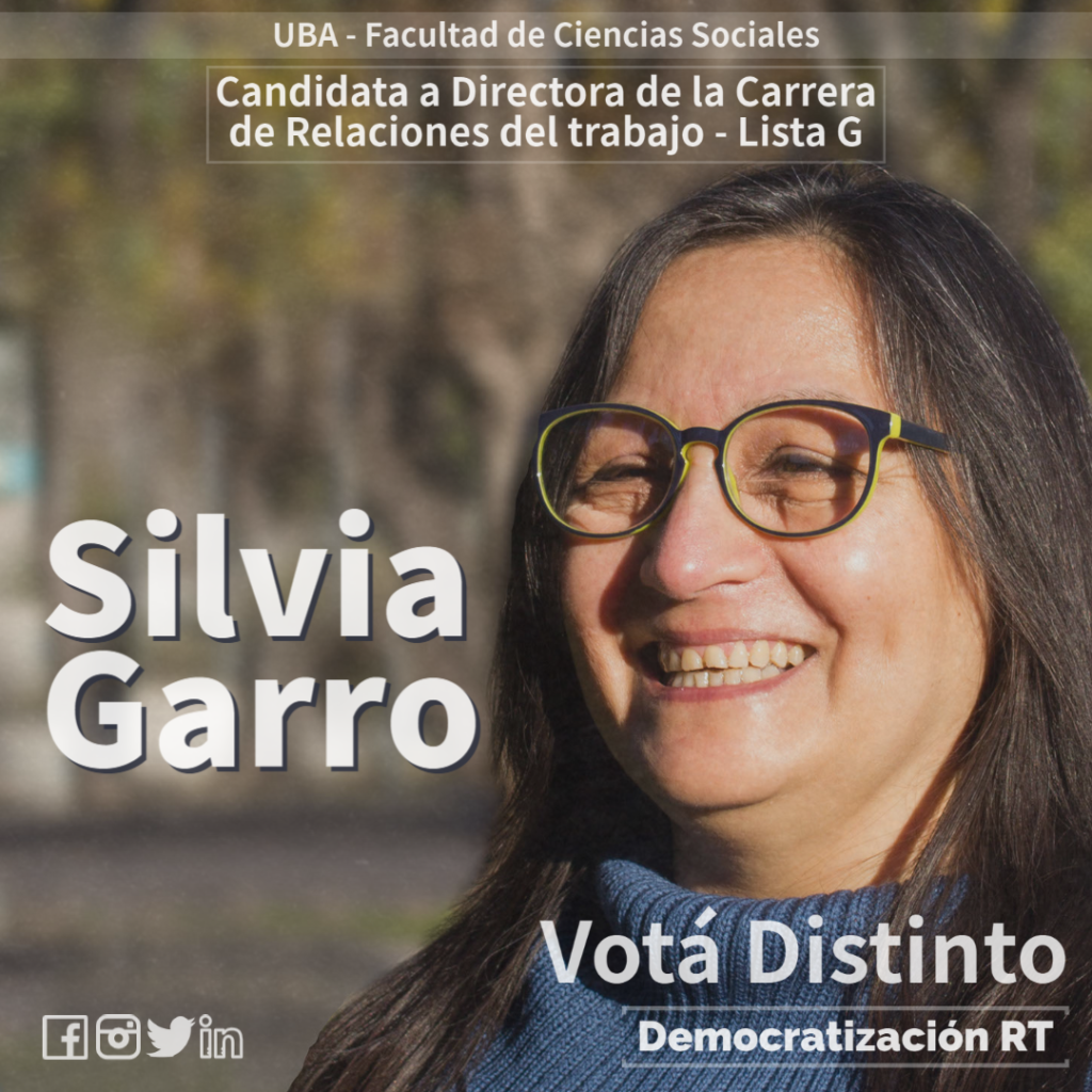 📢 Presentamos a nuestra candidata a Directora de la Carrera de RT 2022 – 2024 – Silvia Garro 💚