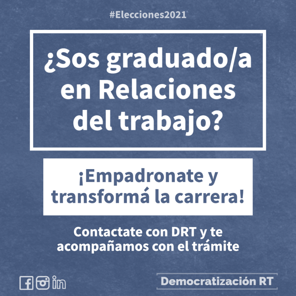 Empadronamiento de graduados/as #Elecciones2021