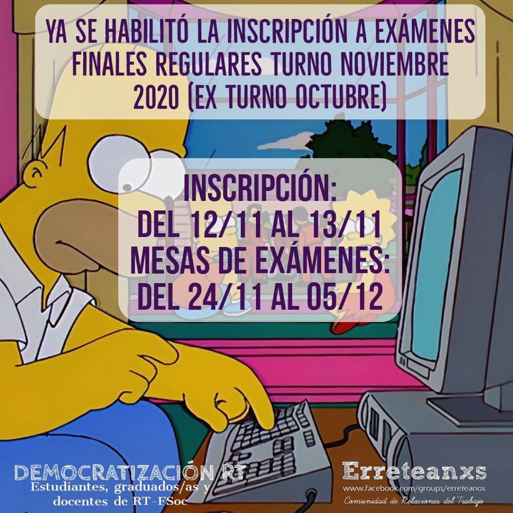 📝 Exámenes turno noviembre 2020