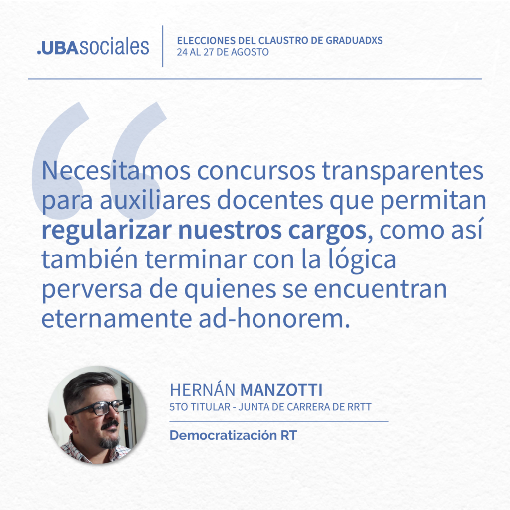 Hernán Manzotti – 5to Titular | Conocé a nuestros/as candidatos/as