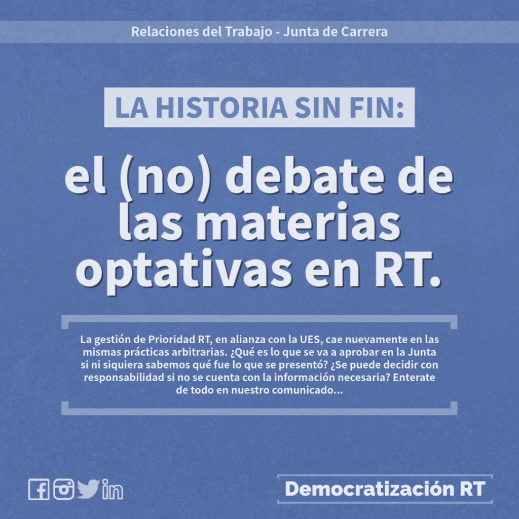 La historia sin fin: el (no) debate de las materias optativas en RT.