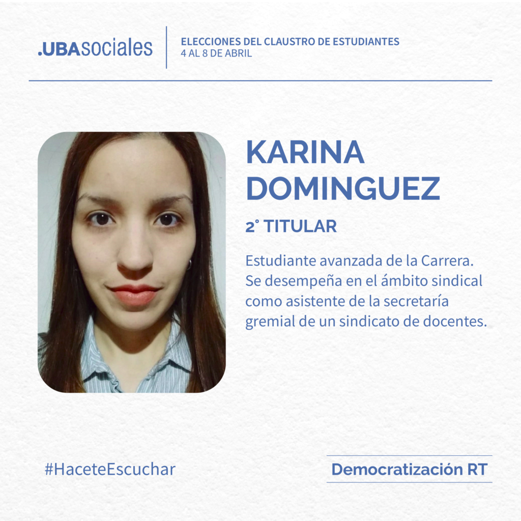 Karina Dominguez | HaceteEscuchar | Votá DRT