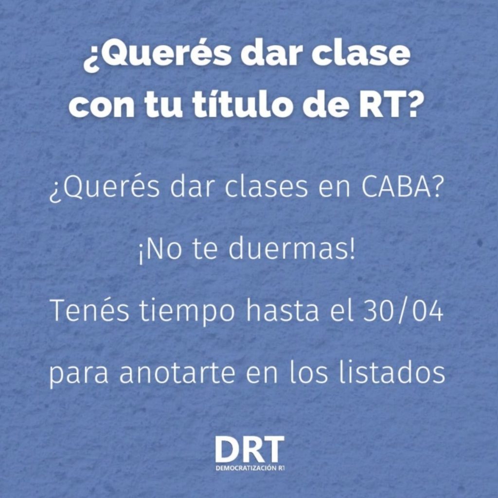 ¡No te pierdas la Inscripción para dictar clases en CABA!