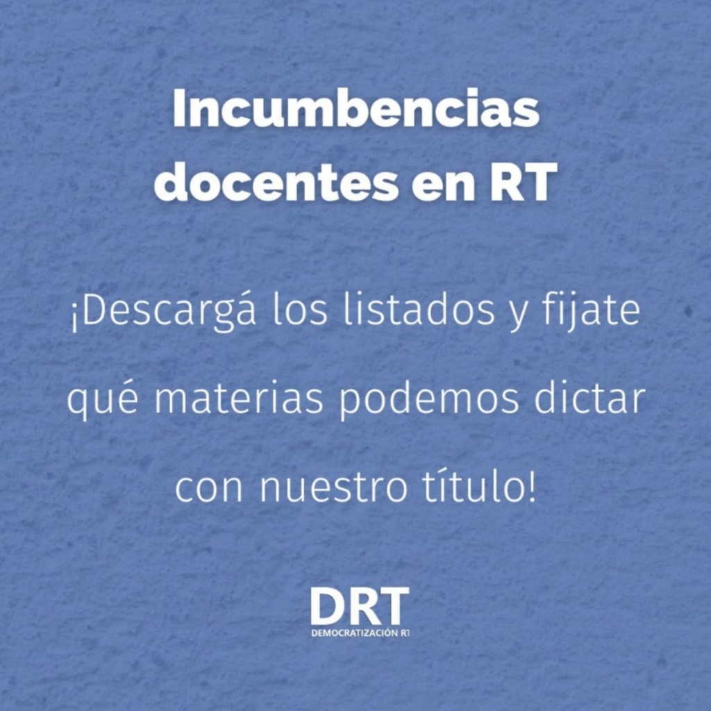 Incumbencias docentes en Relaciones del trabajo