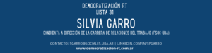 Conocé a nuestra candidata a la Dirección: Silvia Garro